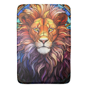 Tiffany-stijl Glas in lood Majestic Lion Badmat