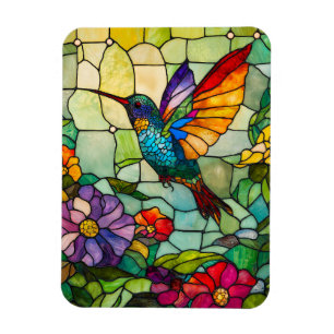 Tiffany-stijl raam met kolibrie magneet