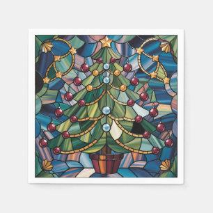 Tiffany-Style Gebrandschilderde Kerstboom Servet