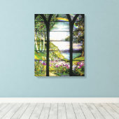 Tiffany venster verpakt Canvas (Insitu (Houten vloer))