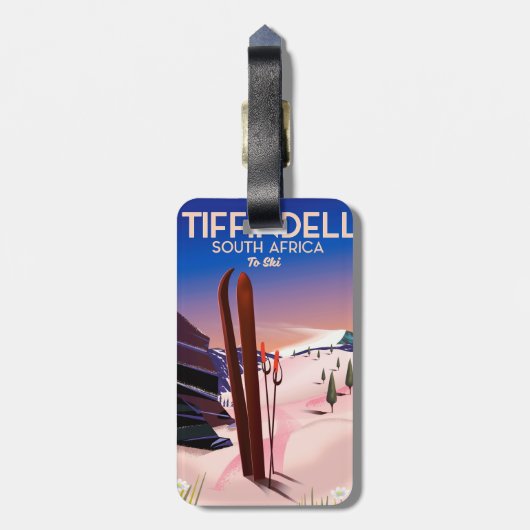 Tiffindell South Africa Ski poster Bagagelabel (Achterkant verticaal)