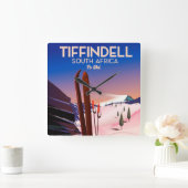 Tiffindell South Africa Ski poster Vierkante Klok (Huis)