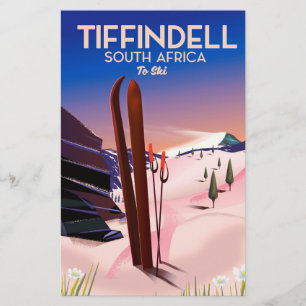 Tiffindell Zuid-Afrika Ski-poster