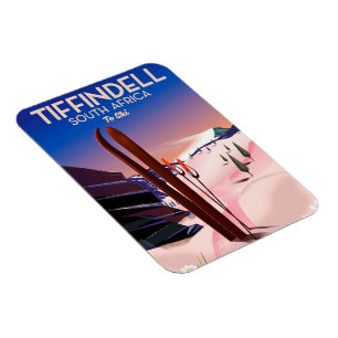 Tiffindell Zuid-Afrika Ski-poster Magneet