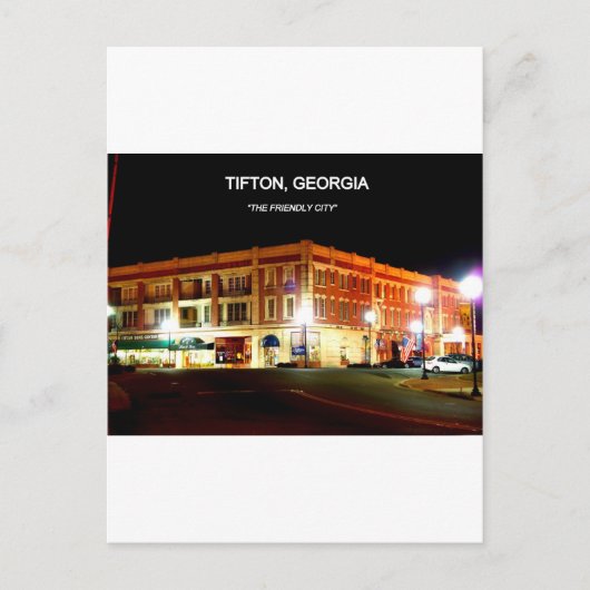 TIFTON, GEORGIË BRIEFKAART (Voorkant)