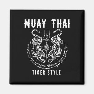 Tigar Style Muay Thai Vintage Kickbokstraining Magneet