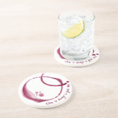 Tige à vin moderne - Dessous de verre en grès (Côté)