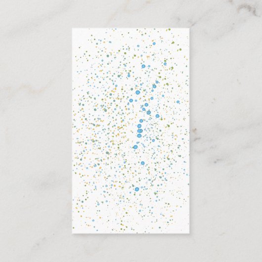 Tige d'aquarelle verte - Carte de visite de monogr (Dos)