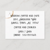 Tige de café et haricots Carte de visite contempor (Dos)