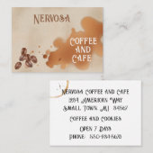 Tige de café et haricots Carte de visite contempor (Devant / Derrière)