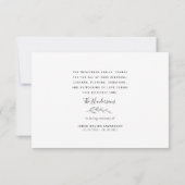 Tige de feuillage simple Carte de remerciement de (Dos)