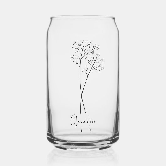 tige de fleurs, typographie de script noir (Recto)