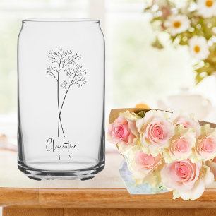 tige de fleurs, typographie de script noir
