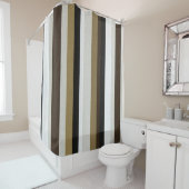 Tige rideau de douche Brown & blanc (En situation)