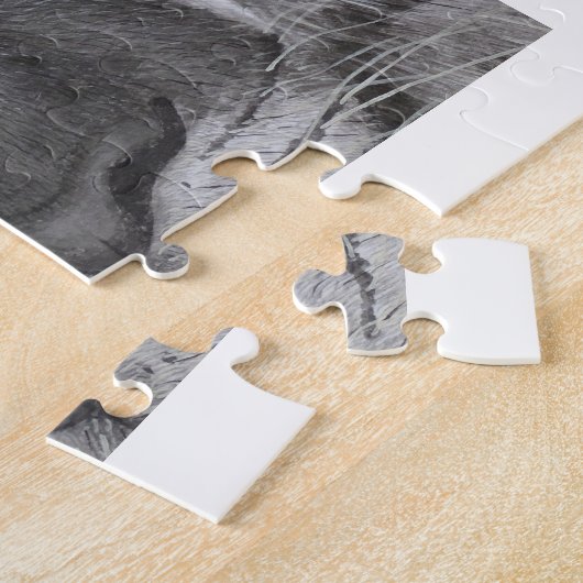 tiger和 パズル 水墨画 虎 legpuzzel (Zijkant)