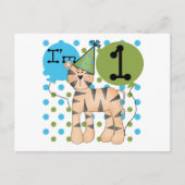 Tiger 1e verjaardag T-shirts en geschenken Briefkaart (Voorkant)