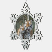 Tiger_2015_0401 Tin Sneeuwvlok Ornament (Rechts)