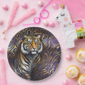 Tiger Abstracte kunst Papieren Bordje (Feest)