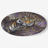 Tiger Abstracte kunst Papieren Bordje (Gekanteld)