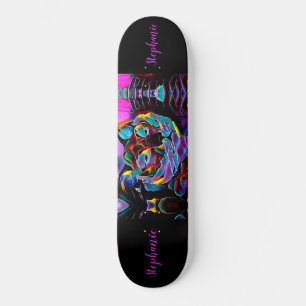 Tiger Abstracte meisjes gepersonaliseerd Skateboard