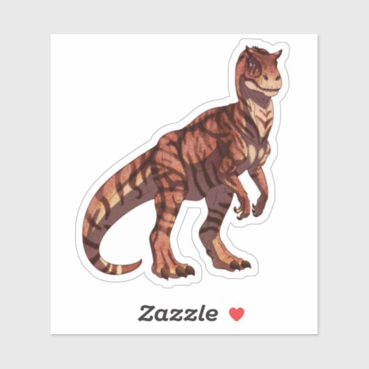 Tiger Allosaurus Sticker (Vel)