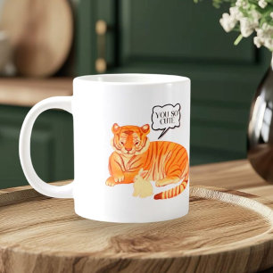 Tiger and Bunny Friendship - Leuke Dierenillustrat Extra Grote Beker