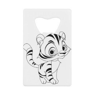 Tiger Animal Baby Cat Feline Cute Kawaii Kredietkaart Flessenopener