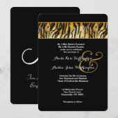 TIGER Animal Print Wedding V02 Kaart (Voorkant / Achterkant)