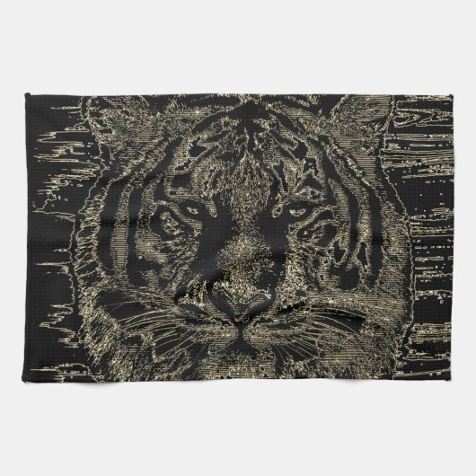 Tiger Art 6 - Serviette de cuisine (Horizontal)