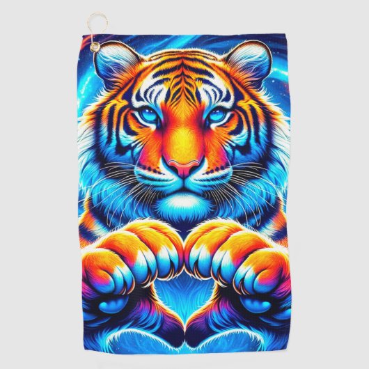 Tiger Art Golfhanddoek (Voorkant)