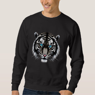 Tiger artwork Blue Eyes Wild Animal Predator Cat Trui