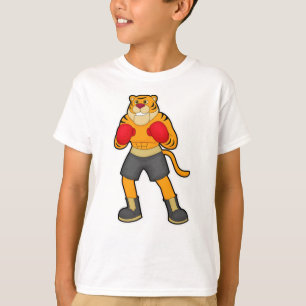 Tiger at Boxing with Boxing gloves T-shirt
