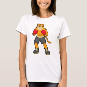 Tiger at Boxing with Boxing gloves T-shirt