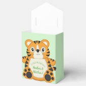 Tiger Baby shower Green Bedankdoosjes (Geopend)