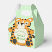 Tiger Baby shower Green Bedankdoosjes (Achterkant)