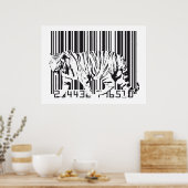Tiger Barcode Art Poster (Keuken)