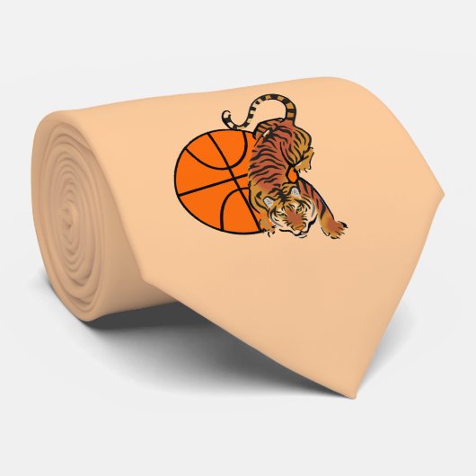 Tiger Basketball T-shirts en Gifts Stropdas (Opgerold)
