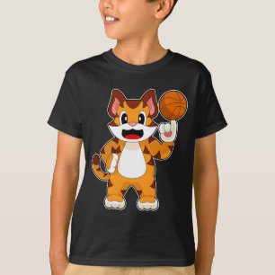 Tiger Basketbalspeler Basketbal T-shirt