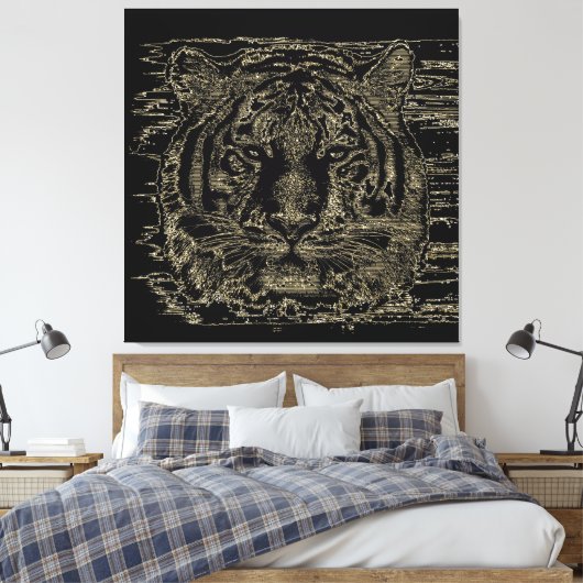Tiger Beaux Art 3 Toile Enveloppée (Insitu(Chambre))