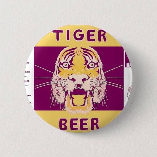 Tiger Beer Manhattan Brewing Pinback Button (Voorkant)