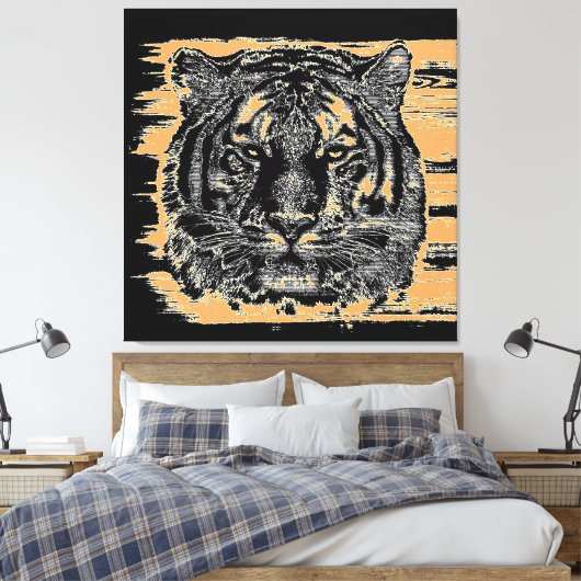 Tiger Belle Art 2 Toile Enveloppée (Insitu(Chambre))
