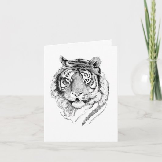 Tiger Birthday Card Kaart (Voorkant)
