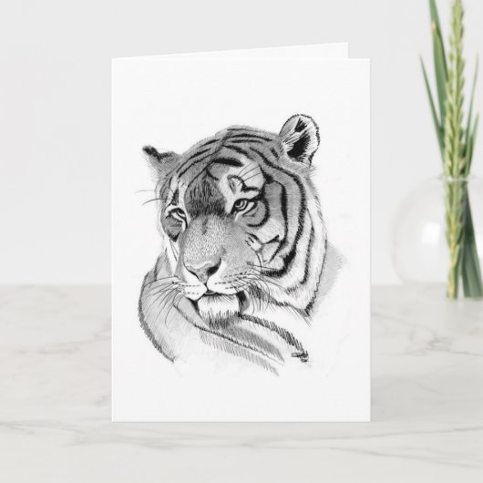 Tiger Birthday Card Kaart (Voorkant)