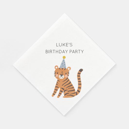 Tiger Birthday Servet (Hoek)