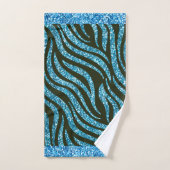 Tiger Bleu Parties scintillant Motif Design (Serviette à main)