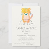 Tiger Blue Boy Baby shower per post Kaart (Voorkant)