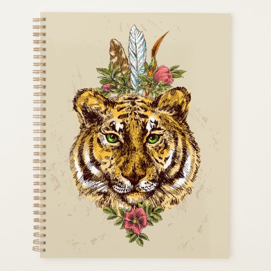 Tiger Boho Style Portrait (Devant)