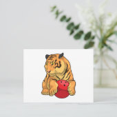 Tiger Bowling Bowlingbal Briefkaart (Staand voorkant)