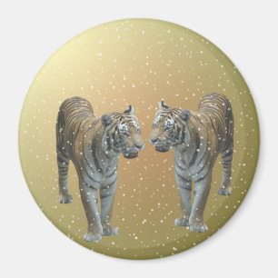 Tiger Buddies Kerstmis Magnet Magneet