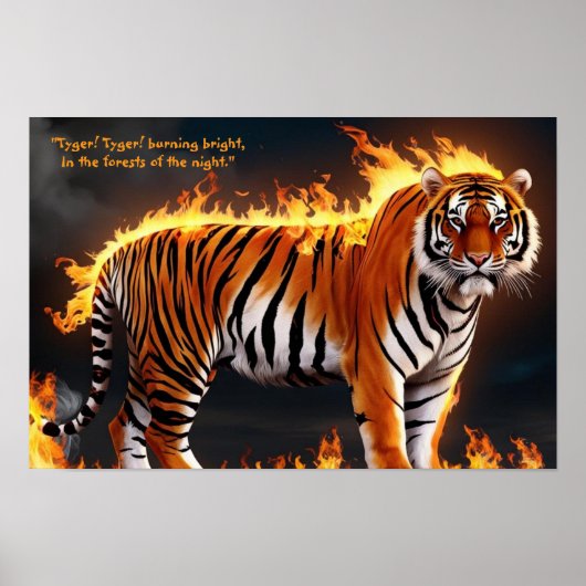 Tiger Burning Poster (Voorkant)